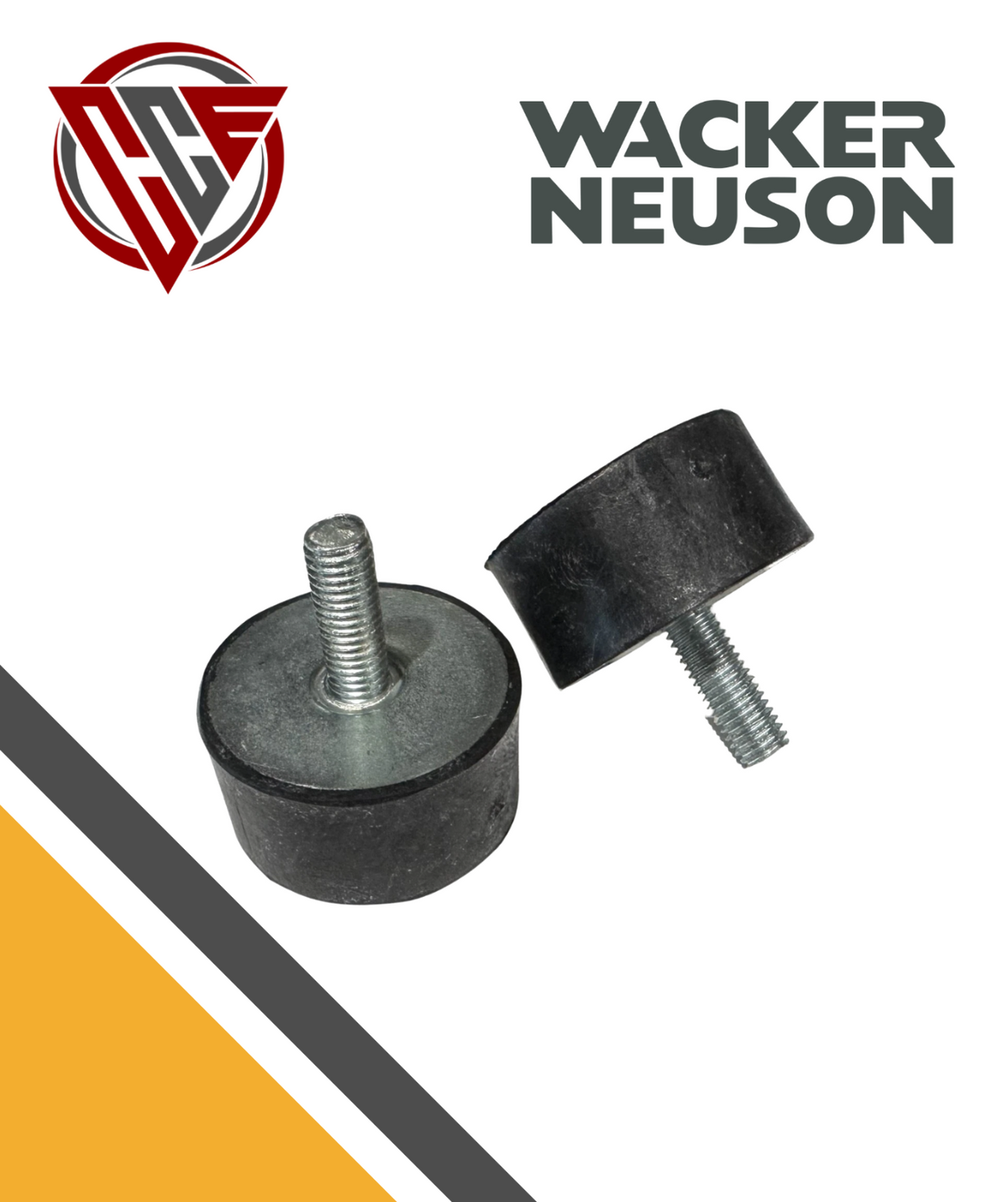 Wacker OEM 5100017108 Handle Shockmount Fit WP1540, WP1550 (set of 2)