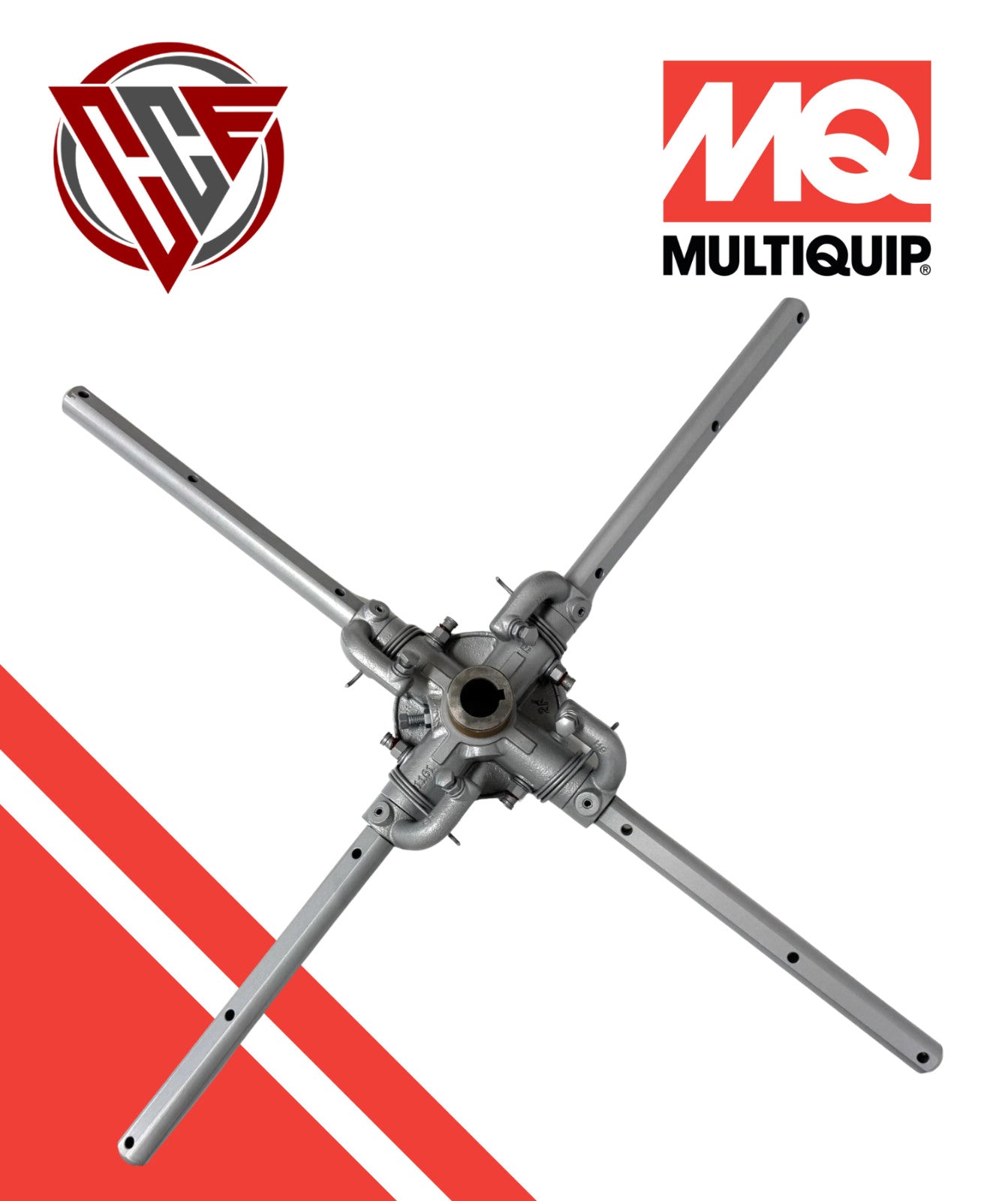 Multiquip 1490 Spider Assembly 4-Blade Extended Arm - OEM Replacement Part for Power Trowels