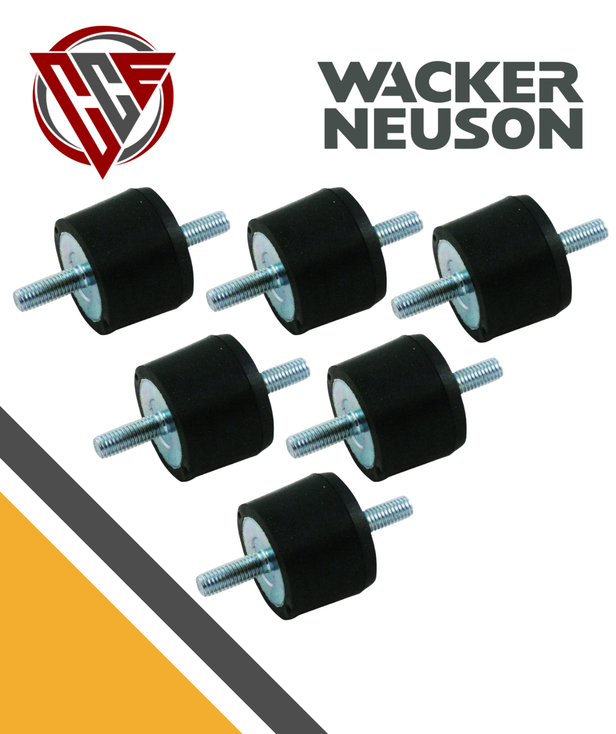 Wacker OEM Shockmount 6 Pack for RD880 RS800 RSS800 Roller Road 5000073131