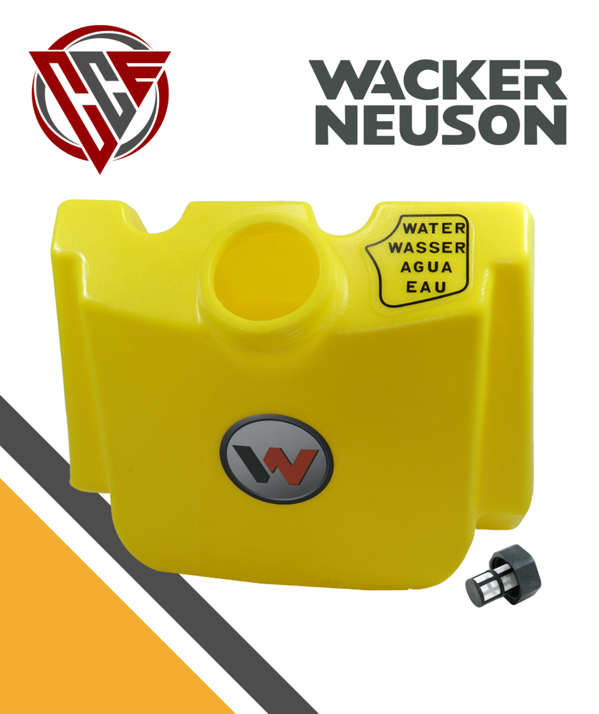 Wacker OEM WP1540, WP1550 plate compactors Water Tank w/ Filter 5000114482