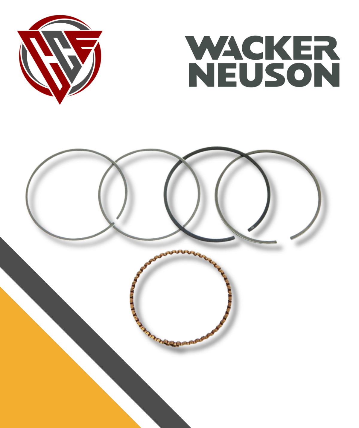 Wacker OEM WM100 Piston RIng Set fits BS50-4s & BS60-4s rammers | 5200008603