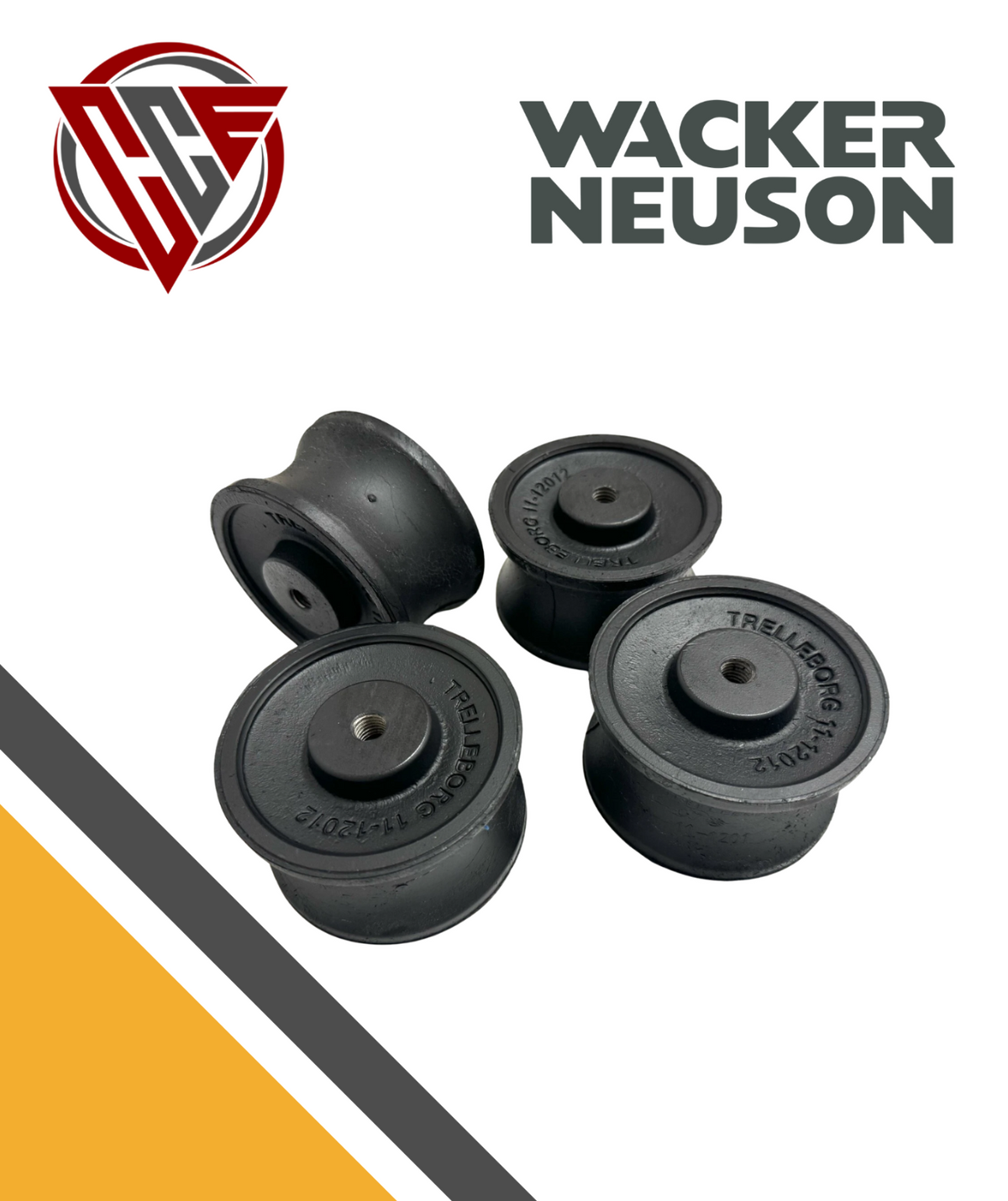Wacker OEM Shockmount 4 Pack DPU6055, DPU6055, BPU3545A, DPU4045Y, RD7H 2004814