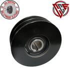 Black heavy-duty centrifugal clutch with dual 5-inch pulleys and 1-inch bore, compatible with Honda GX270/GX390 and similar engines
