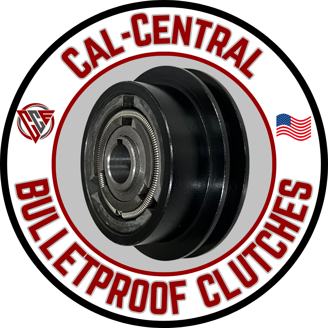 5-inch centrifugal clutch with 1/2-inch V-belt groove and 1-inch bore, designed for GX270 and GX390 engines on compactors and similar equipment