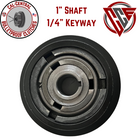 5-inch centrifugal clutch with 1/2-inch V-belt groove and 1-inch bore, designed for GX270 and GX390 engines on compactors and similar equipment