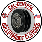 Close-up of a heavy-duty 5.4-inch double pulley centrifugal clutch with 1-inch bore and keyway, compatible with GX270/GX390 engines