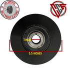 Heavy duty 5.5-inch centrifugal clutch with single 5/8-inch V-belt groove and 1-inch bore, compatible with GX270 and GX390 engines up to 13HP