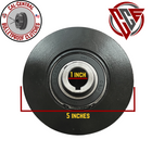 5-inch cast iron centrifugal clutch with 5/8-inch V-belt groove and 1-inch bore, compatible with GX270 and GX390 engines for heavy-duty use