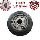 5-inch cast iron centrifugal clutch with 5/8-inch V-belt groove and 1-inch bore, compatible with GX270 and GX390 engines for heavy-duty use