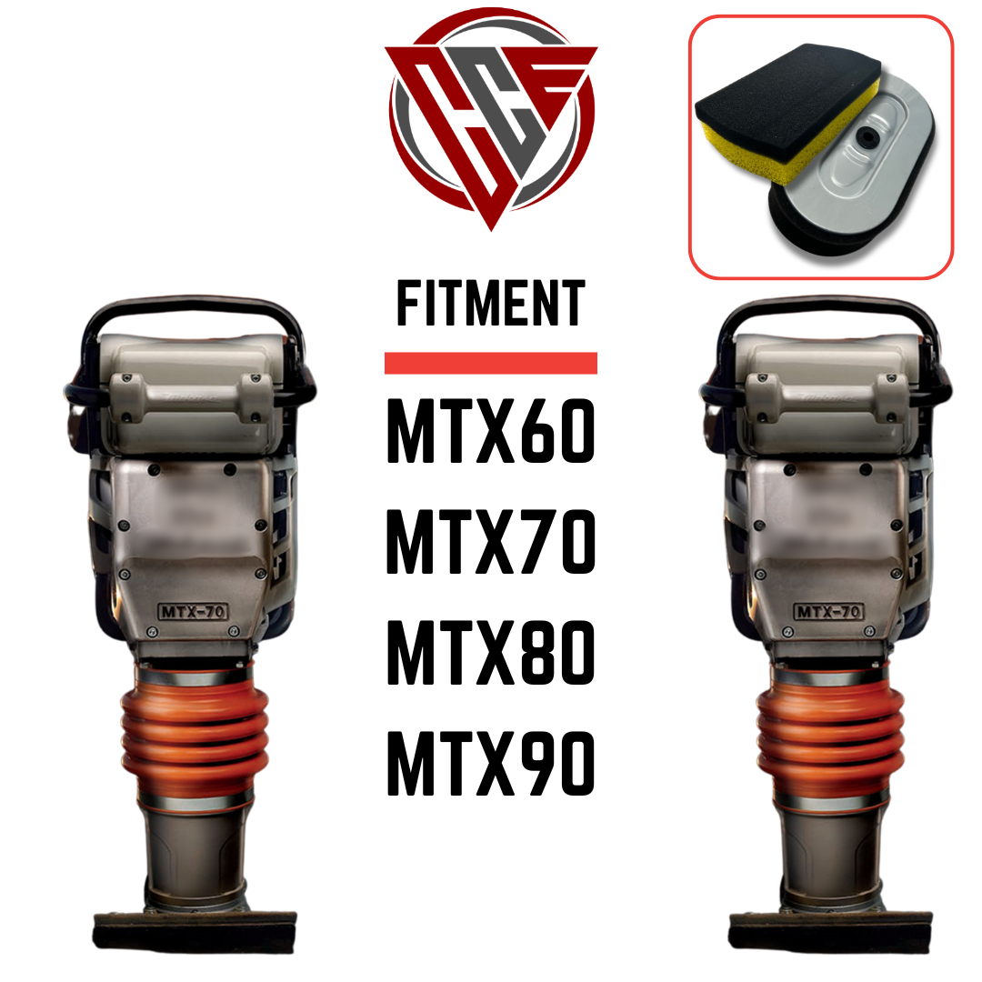 air filter kit for multiquip tamper mikasa 3660-10080 3660-10070 mtx50 mtx60 mtx70 mtx80 mtx90 rammer. high quality aftermarket replacement part for construction or landscaping equipment.
