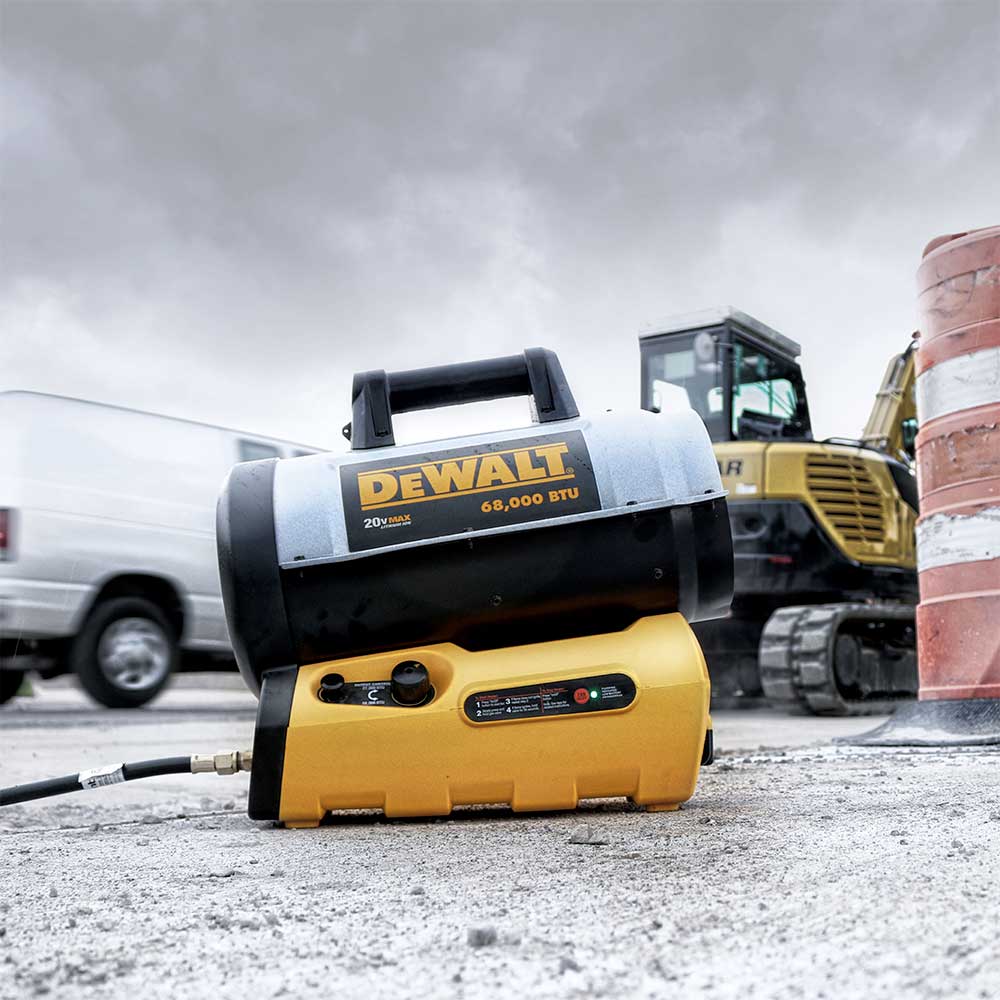 DEWALT DXH70CFAV 27,000-68,000 BTU Propane Cordless Forced Air Heater