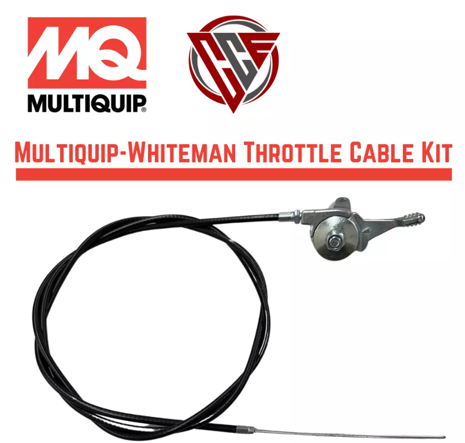 Throttle cable replacement kit for Multiquip Whiteman power trowels – fits J36, JS36, B46, BS46 – part number 21243.