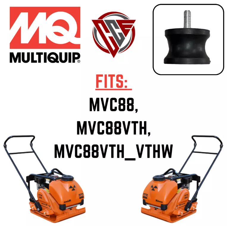 multiquip/mikasa plate compactor shockmount set of 4 for mvc88 (939010230). high quality aftermarket replacement part for construction or landscaping equipment.