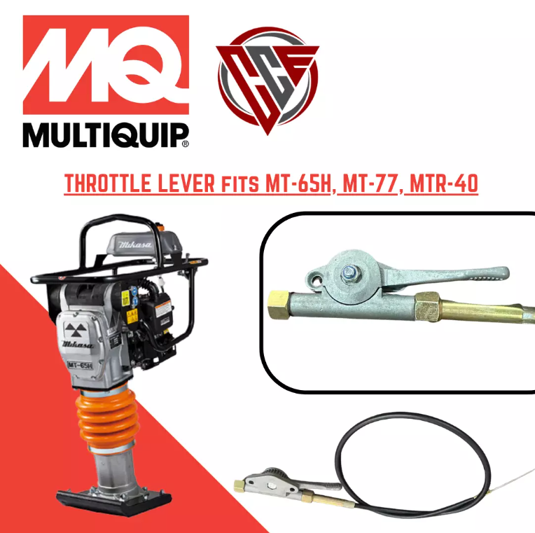 multiquip 362910060 throttle lever fits mt-65h mt-77 mtr-40. high quality aftermarket replacement part for construction or landscaping equipment.