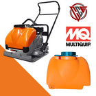 Replacement water tank for Mikasa MVC88VTHW plate compactor, compatible with OEM part 731598. Durable HDPE construction shown in clear product view