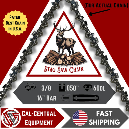 STAG Full Chisel Saw Chain | 16" Bar | 3/8" .050" 60DL